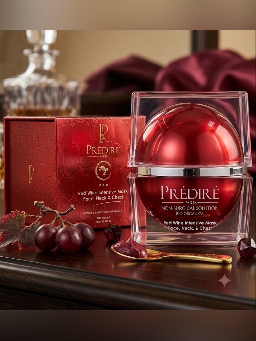 Predire Red Wine Intensive Mask Face, Neck and Chest, 50ml ~ Retail $950